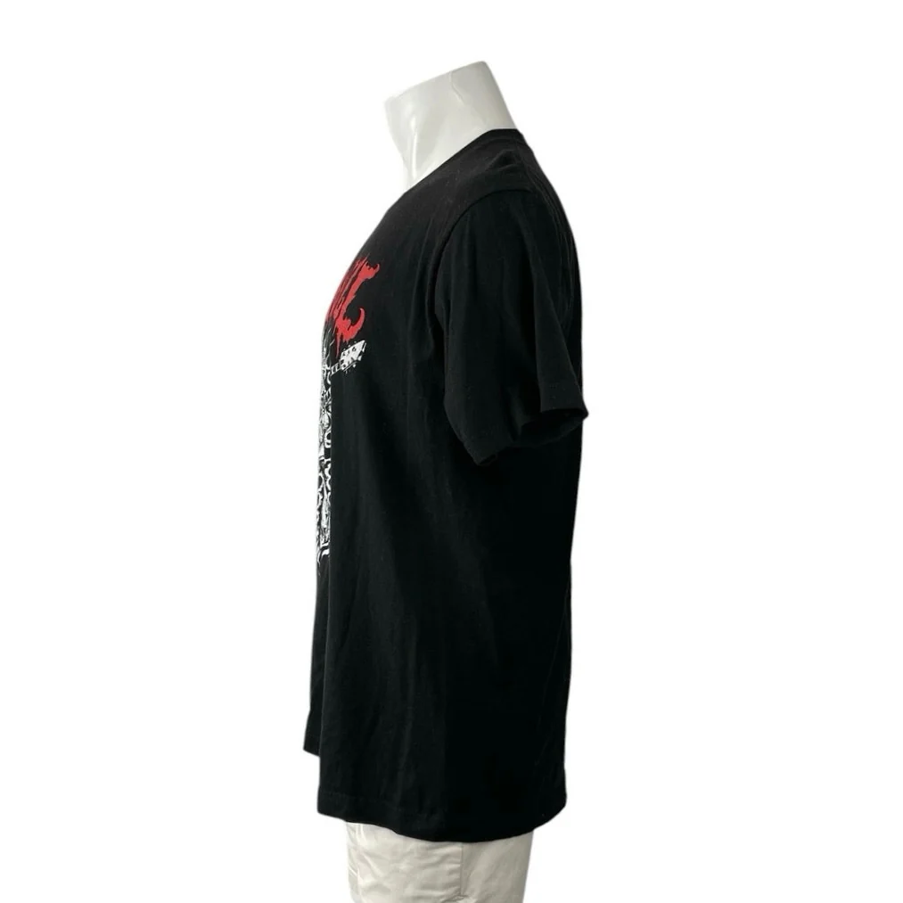 Dave Hill Skullface Men's Black Graphic Short Sleeve Crew T Shirt Tee Top Size L - Image 2