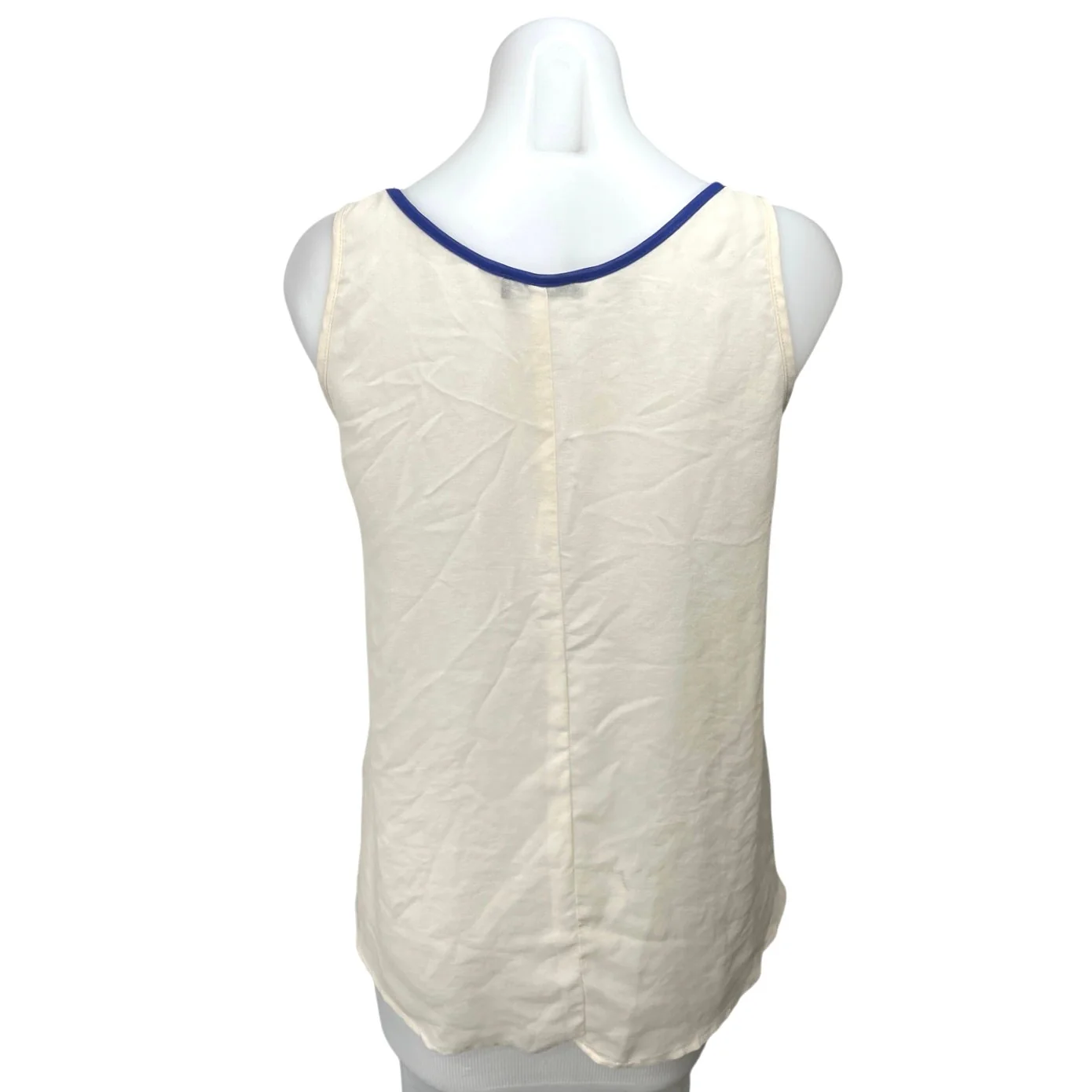 David Pond Multicolor Silk Polka Dots Retro Embellished Tank Blouse Top Size 8 - Image 2