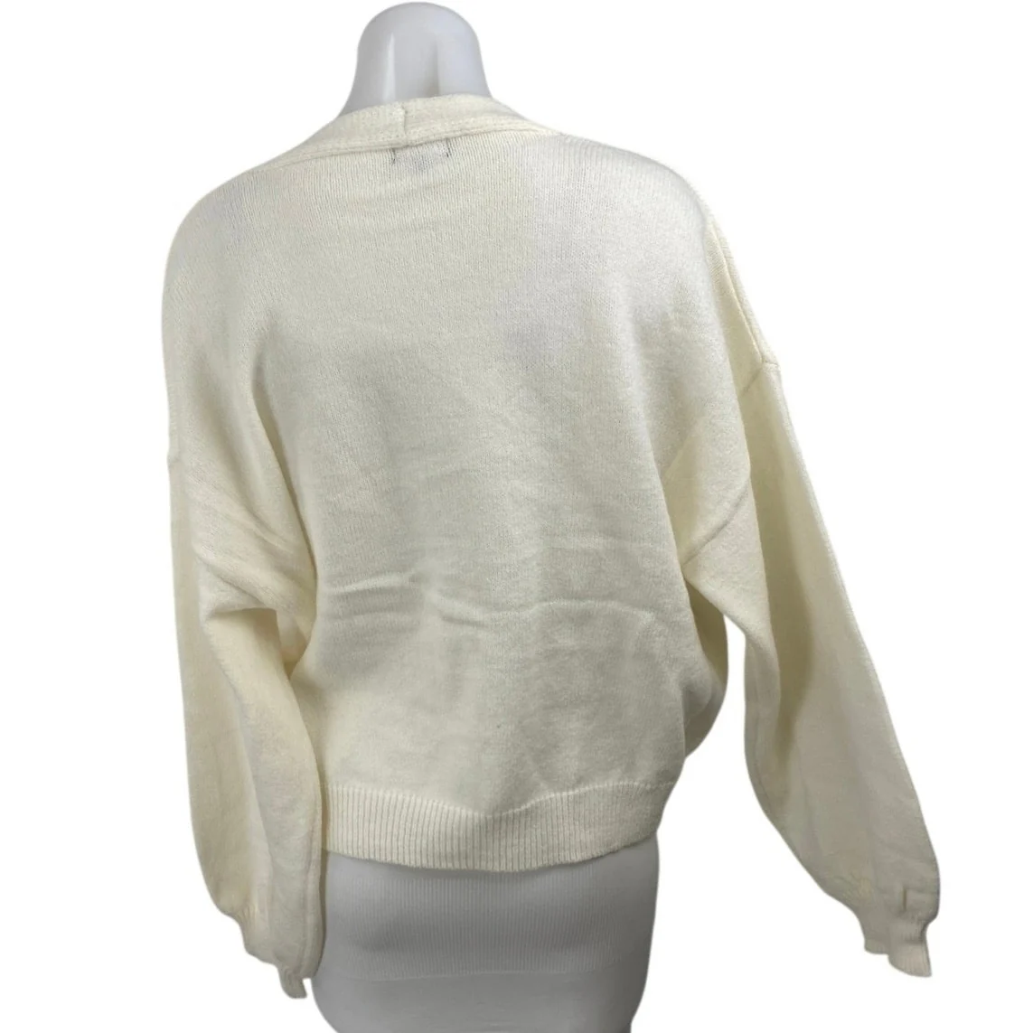 Debut Heart Cherry Embroidery Long Sleeve Button Cardigan Sweater Jacket Sz M/L - Image 4