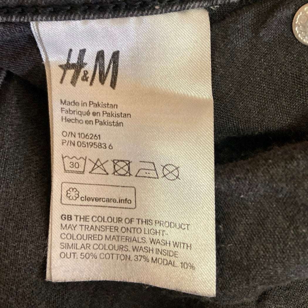 &Denim by H&M Black Skinny Regular Waist Mid Rise Stretch Ankle Denim Jeans 28 - Image 6