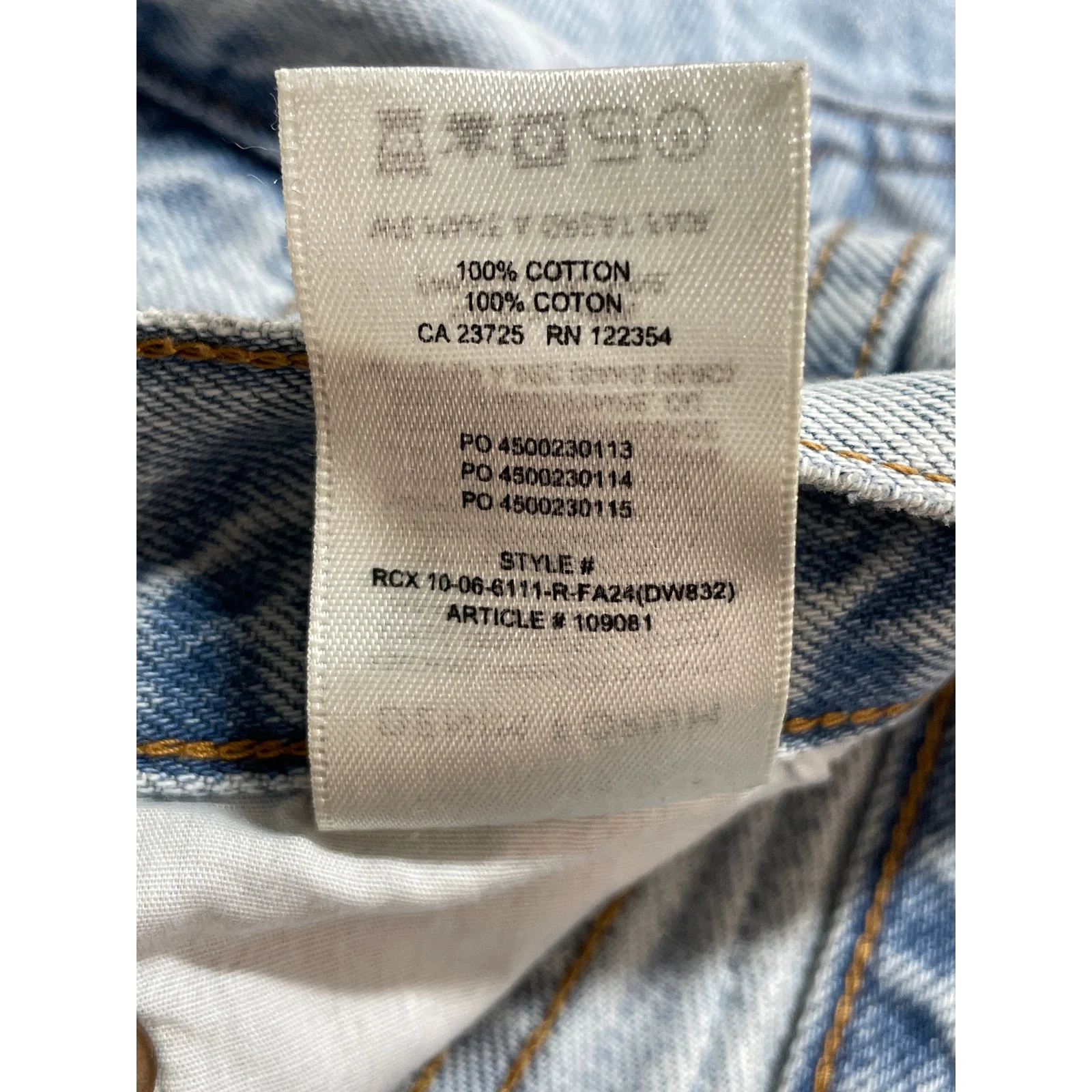 Denim Forum The Farrah High Rise Blue Baggy Straight Wide Leg Jeans Pants Sz 27 - Image 6