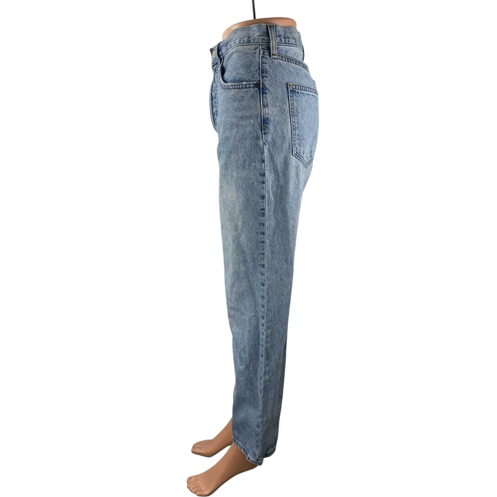Denim Forum The Joni Women's Light Blue High Rise Loose Straight Jeans Pants 25 - Image 3