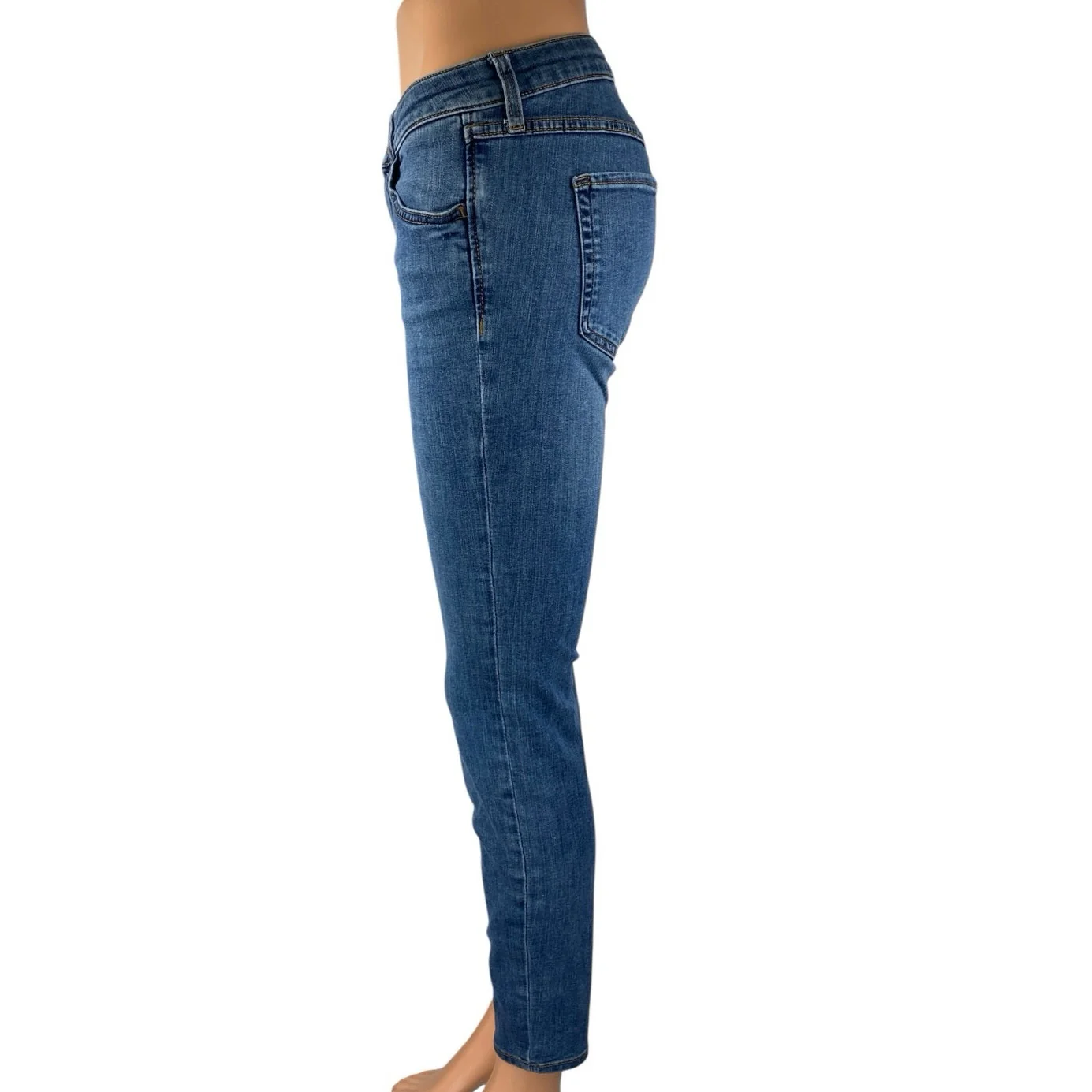 &Denim Women's Blue Medium Wash Low Waist Skinny Casual Denim Jeans Size 29/30 - Image 2