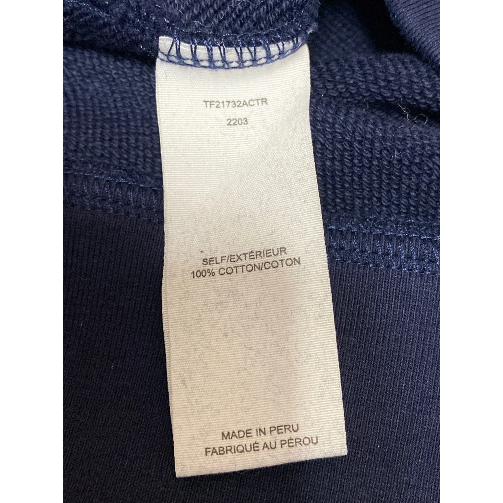 Derek Lam 10 Crosby Women's Navy Blue Gold Button Crewneck Sweatshirt Top Size M - Image 4