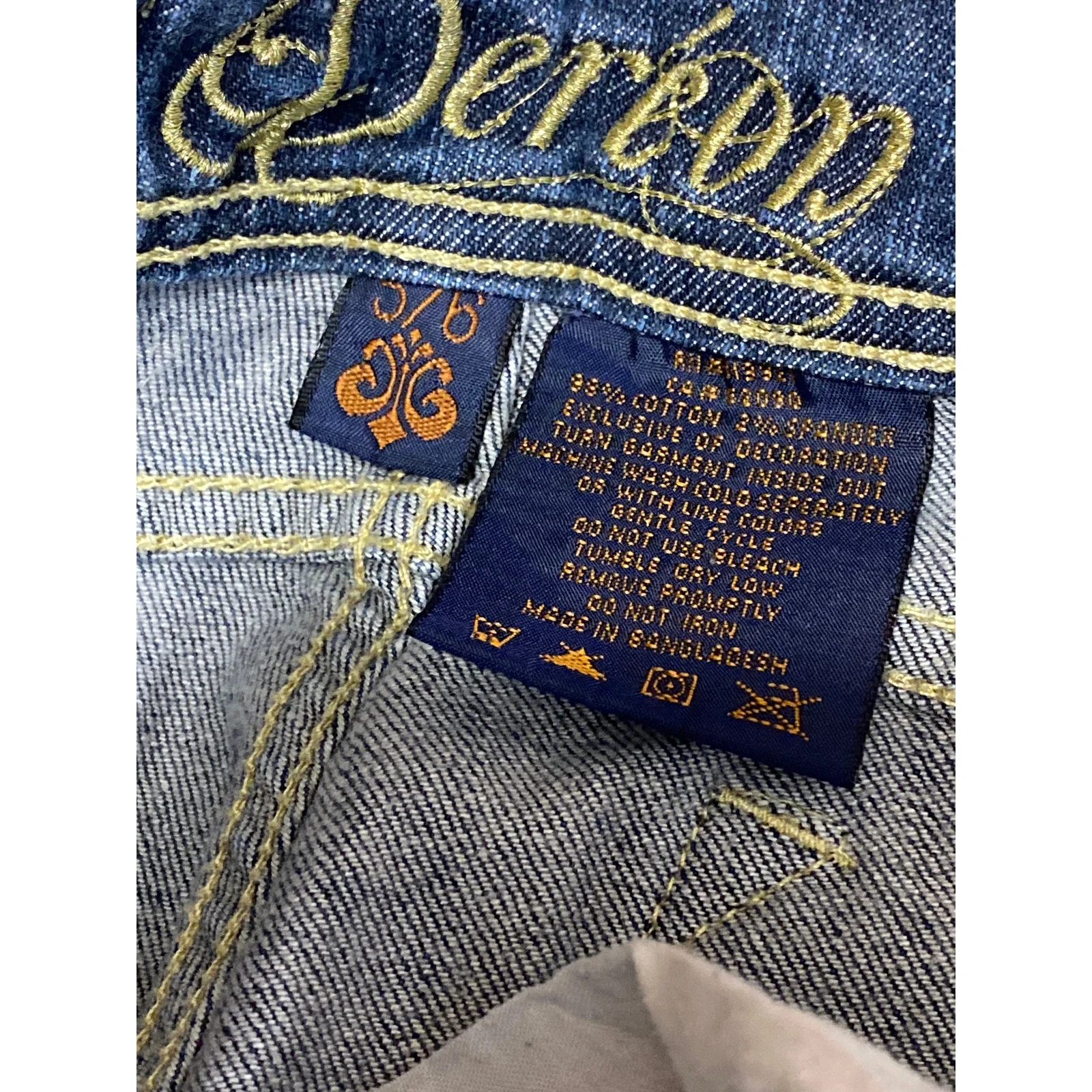 Dereon Womens Dark Blue Mid Rise Bell Bottom Bootcut Flare Denim Jeans Pants 5/6 - Image 5