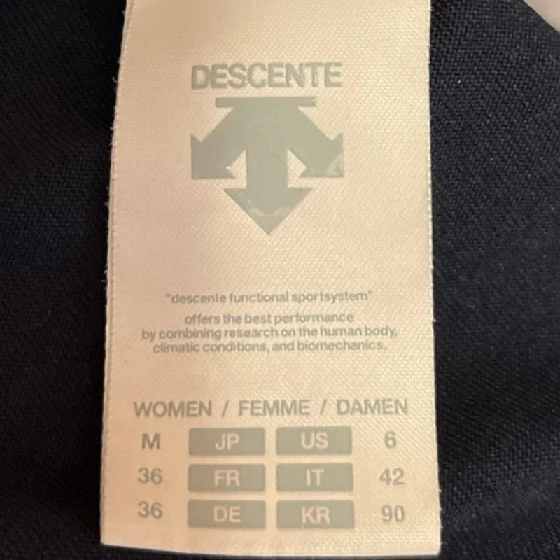 Descente Blue Zip Up Sleeveless Open Back Hooded Pockets Activewear Vest Tops 6 - Image 3