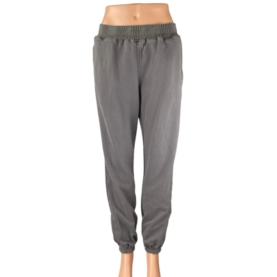 DFYNE Women's Gray High Rise Pull On Tapered Athletic Jogger Sweat Pants Size S
