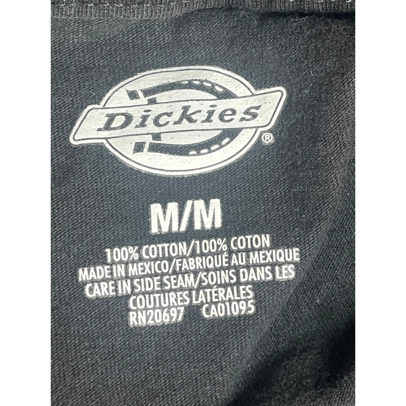 Dickies Men's Black Short Sleeve Chest Pocket Crew Neck T Shirt Tee Top Size M - Image 4