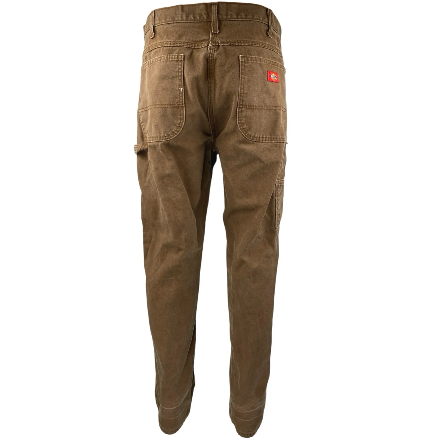 Dickies Men's Brown Slim Straight Mid Rise Khaki Chino Trousers Pants Size 36 - Image 3