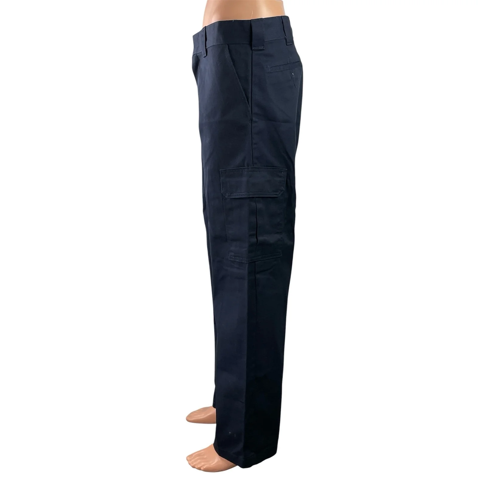Dickies Men's Navy Blue Relaxed Fit Mid Rise Straight Leg Trousers Pants 34x32 - Image 2