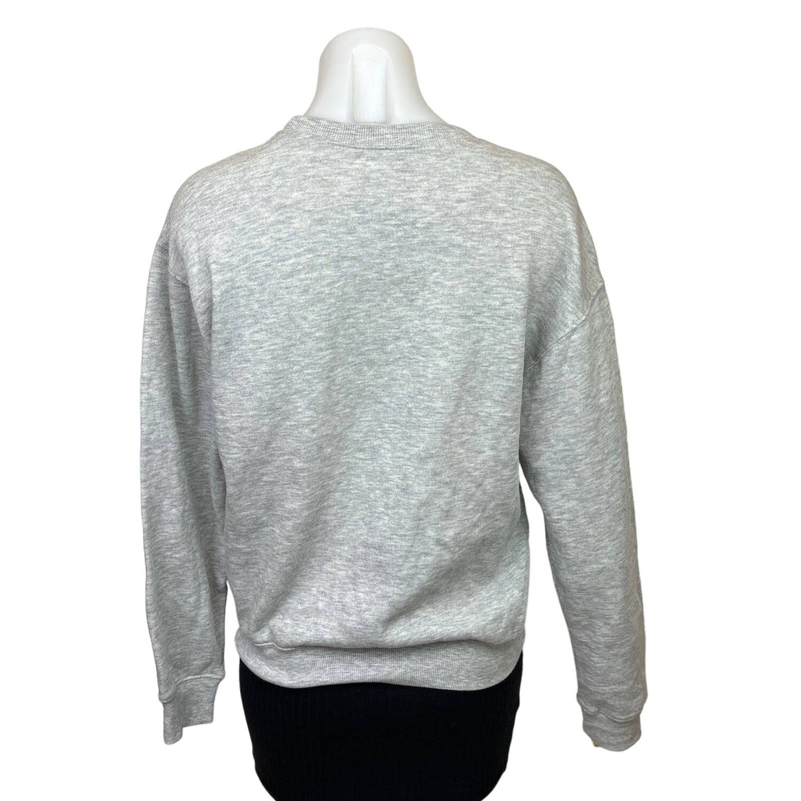 Disney New Mickey Pride Heather Grey Crewneck Oversized Long Sleeve Sweatshirt S - Image 3