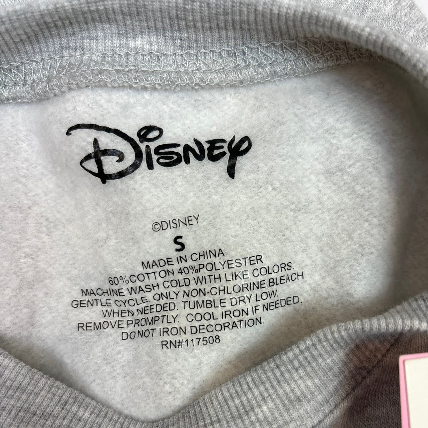 Disney New Mickey Pride Heather Grey Crewneck Oversized Long Sleeve Sweatshirt S - Image 5