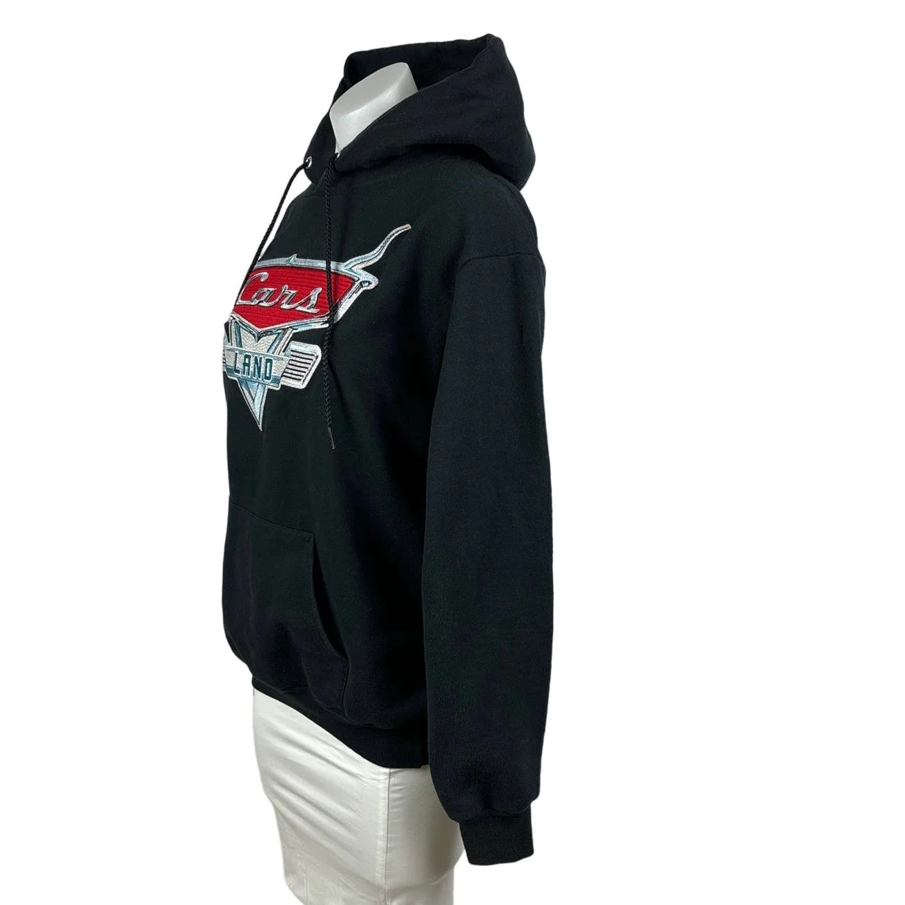 Disney Womens Black Cars Land Movie Graphic Print Pixar Long Sleeve Hoodie S - Image 2