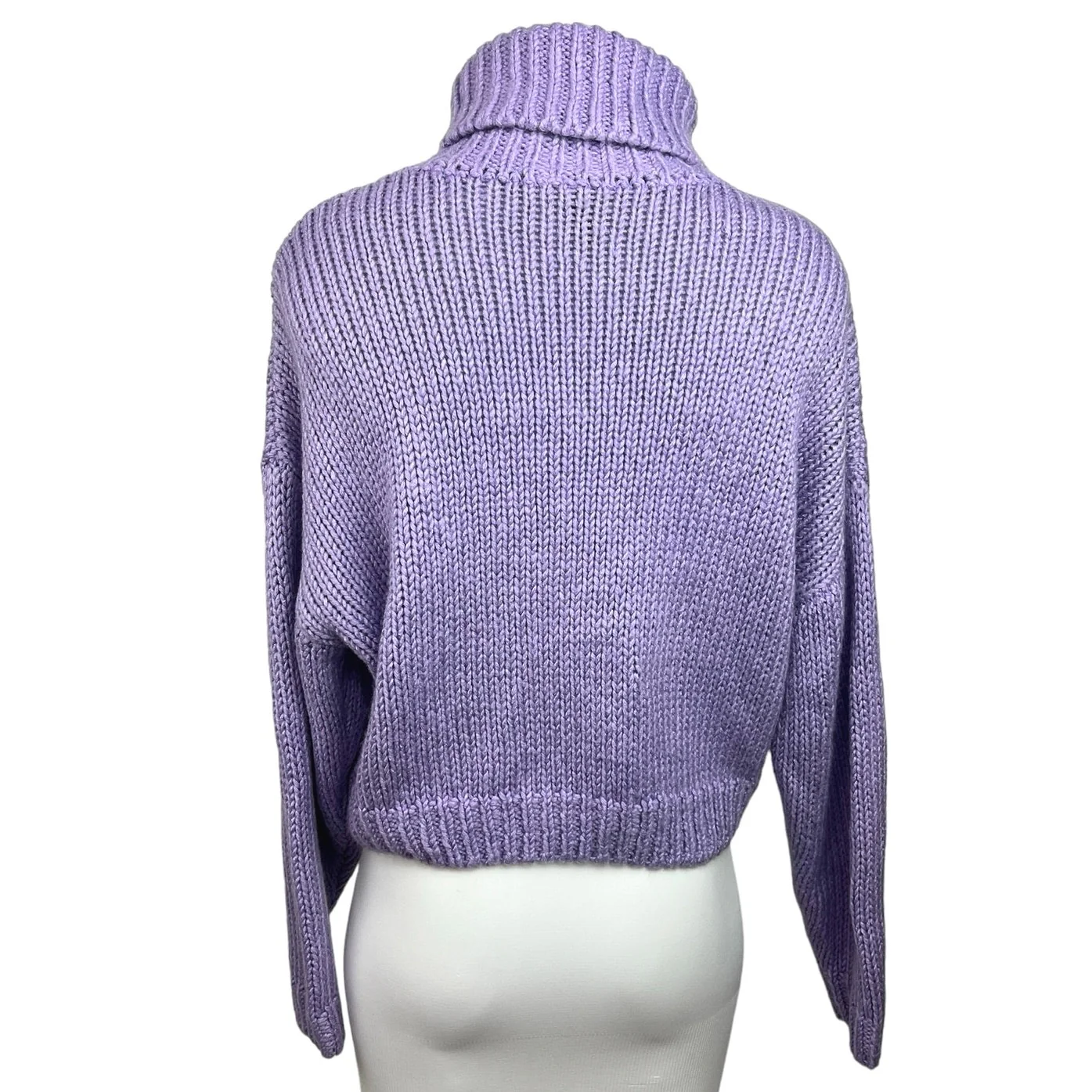 Divided By H&M Purple Turtleneck Ribbed Trim Pullover Sweater Top Size XS - Image 2