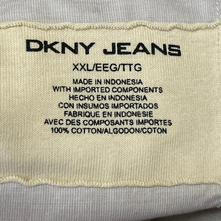 DKNY Jeans Men's Gray Long Sleeve Graphic Cotton Button Down Shirt Top Size XXL - Image 4