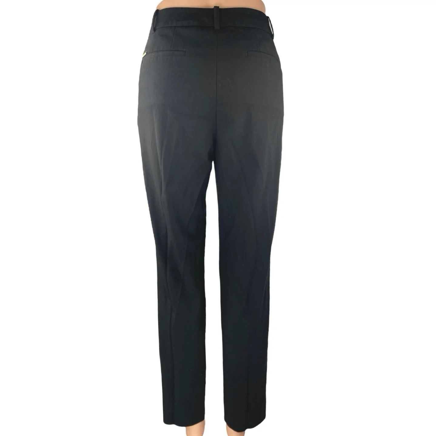 DKNY Women's Black Mid Rise Straight Leg Career Office Trousers Dress Pants Sz 2 - Image 3
