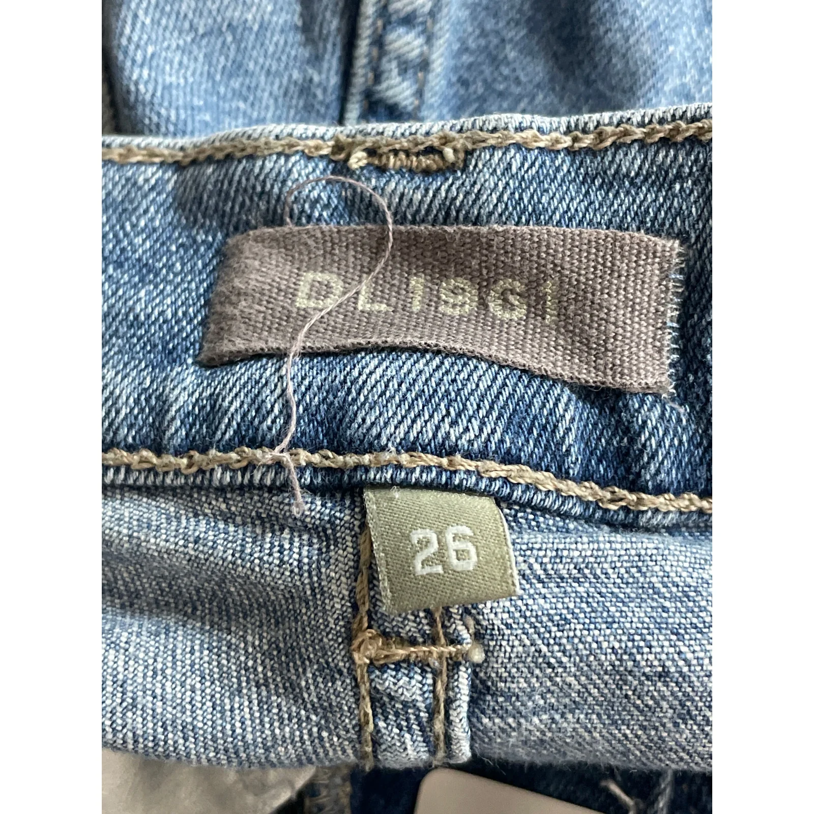 DL1961 Women's Blue Raw Frayed Hem High Rise Loose Straight Denim Jeans Pants 26 - Image 5