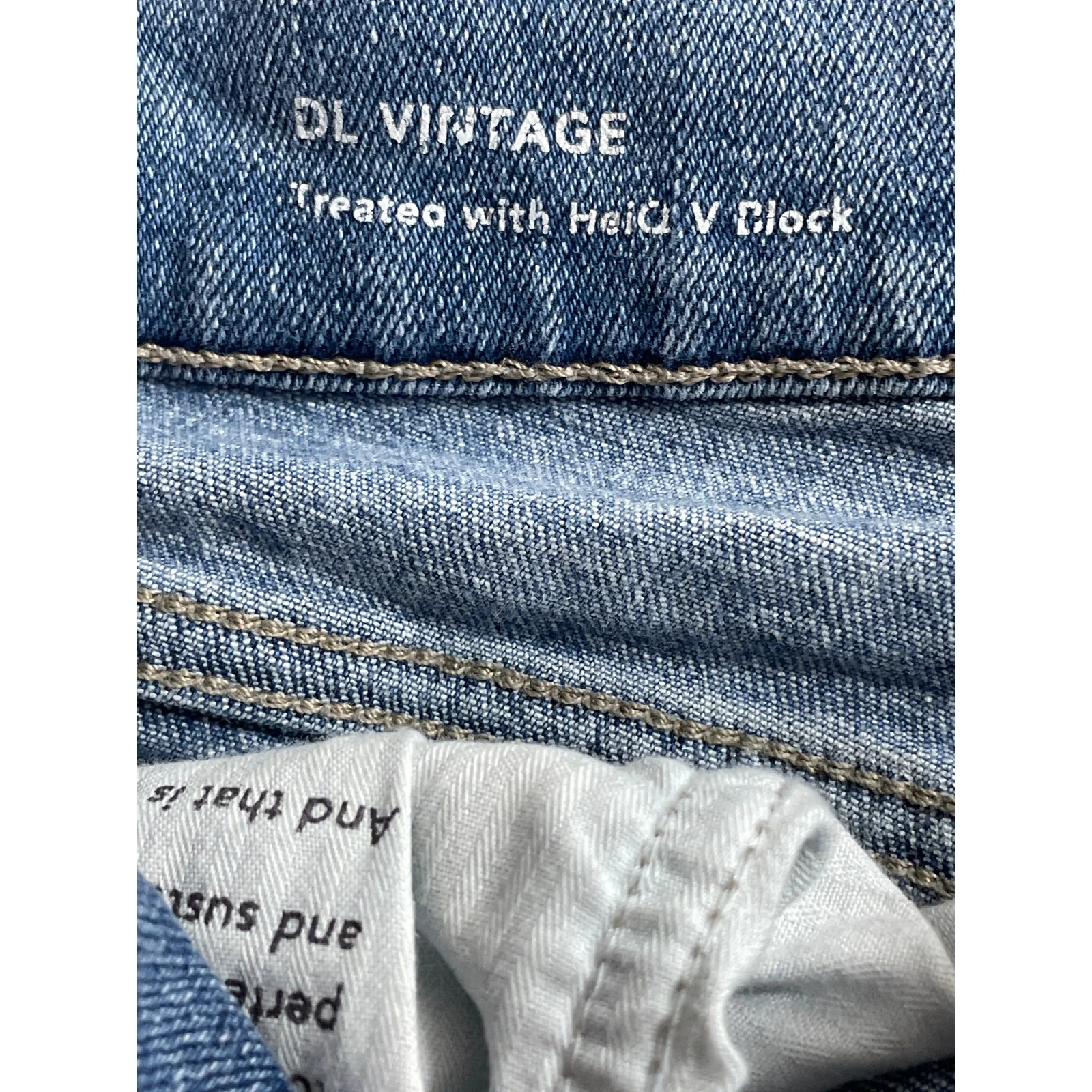DL1961 Women's Blue Raw Frayed Hem High Rise Loose Straight Denim Jeans Pants 26 - Image 7