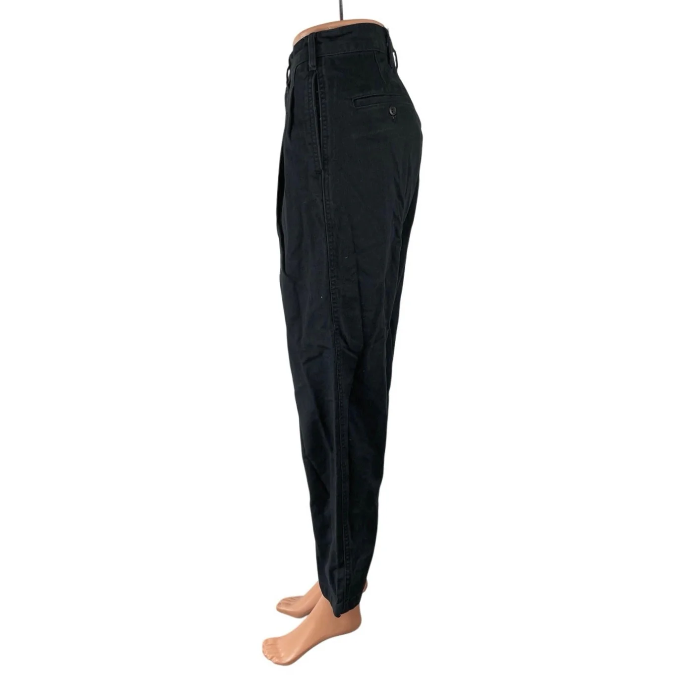 Dockers Recode Black High Rise Pleated Straight Wide Leg Denim Jeans Pants Sz 26 - Image 2