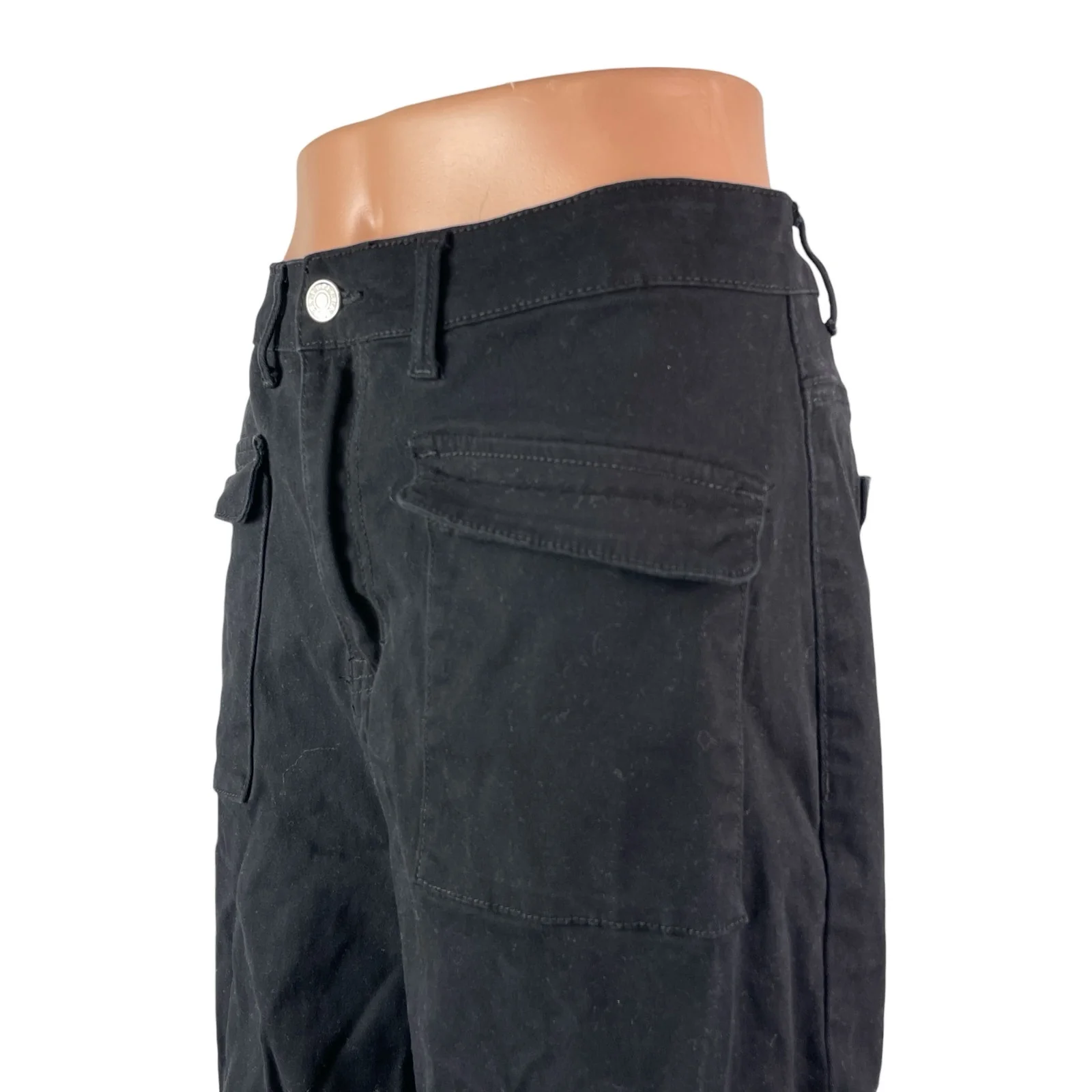 Dokotoo Women's Black High Waisted Flap Pocket Wide Leg Denim Jeans Size 14 - Image 2