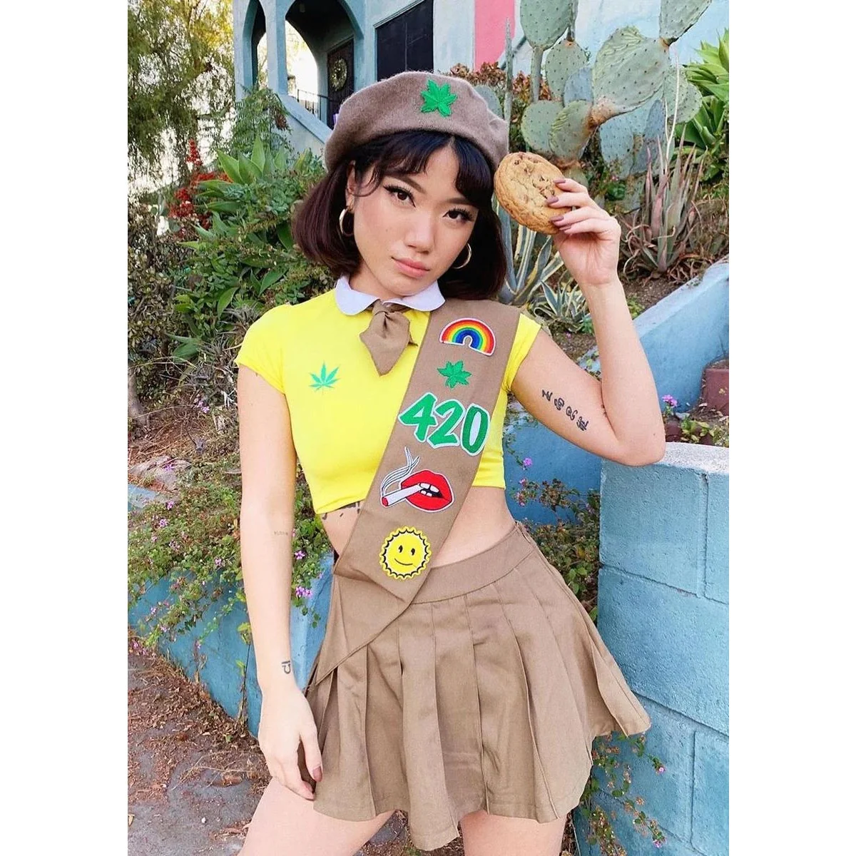Dolls Kill Lil Miss Pot Brownies Funny Halloween Cosplay Costume Sets Size S - Image 12