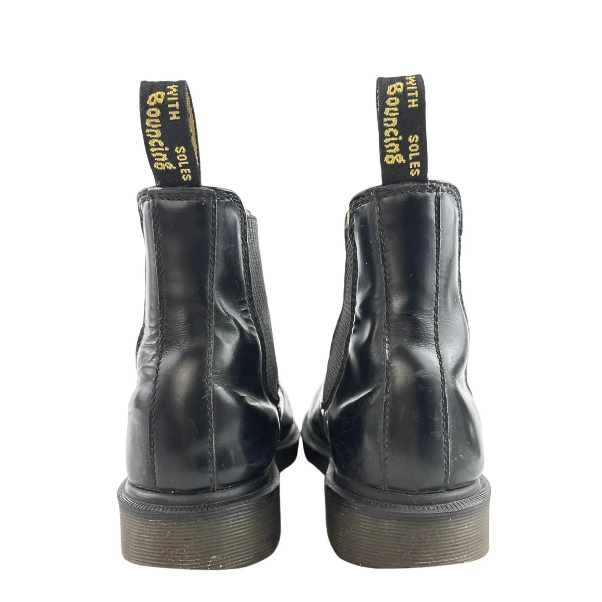 Dr. Martens 2976 Smooth Leather Black Round Toe Slip On Chelsea Boots M-6 W-7 - Image 3