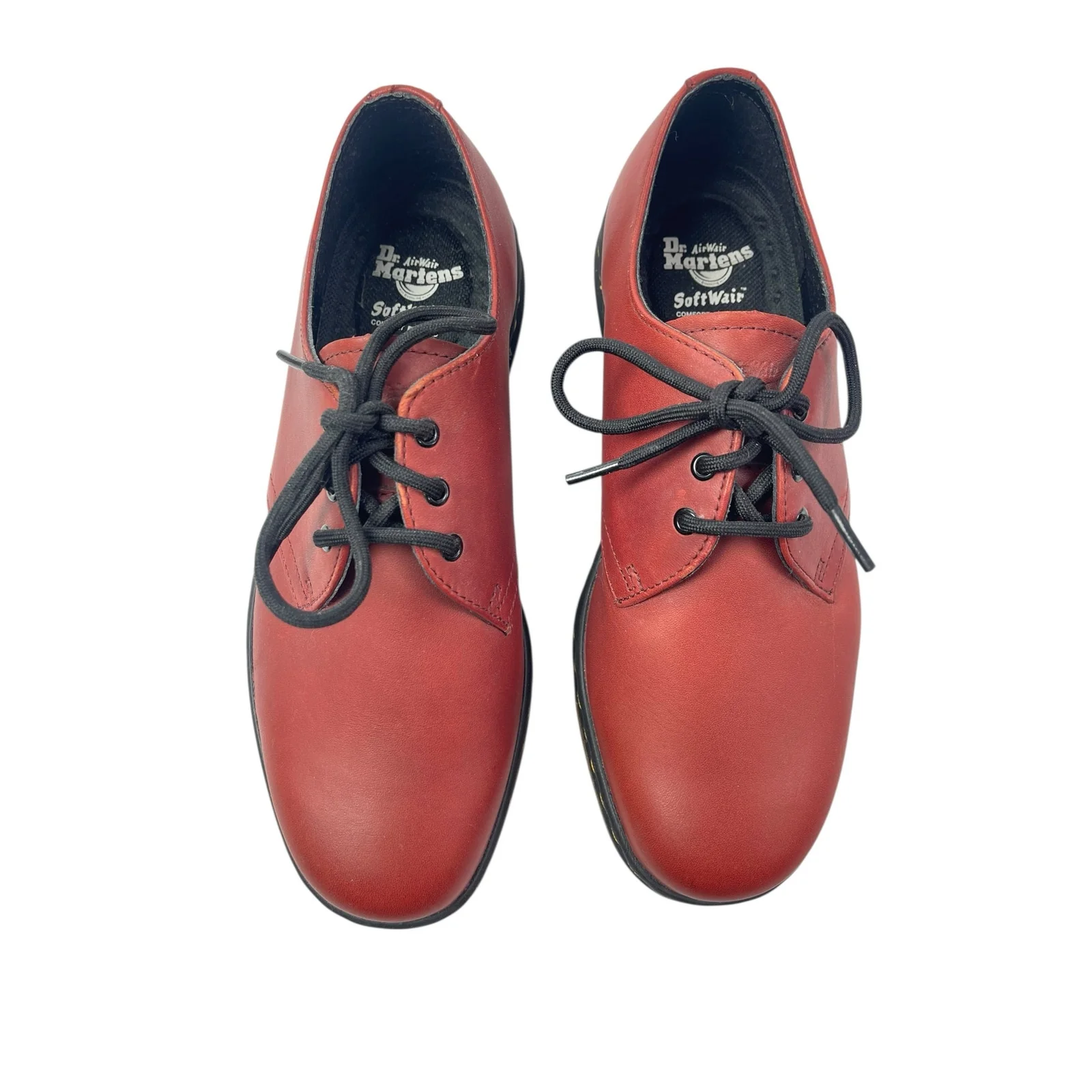 Dr. Martens Airwair Cavendish Red Leather Lace Up Almond Toe Oxford Shoes Size 7 - Image 2