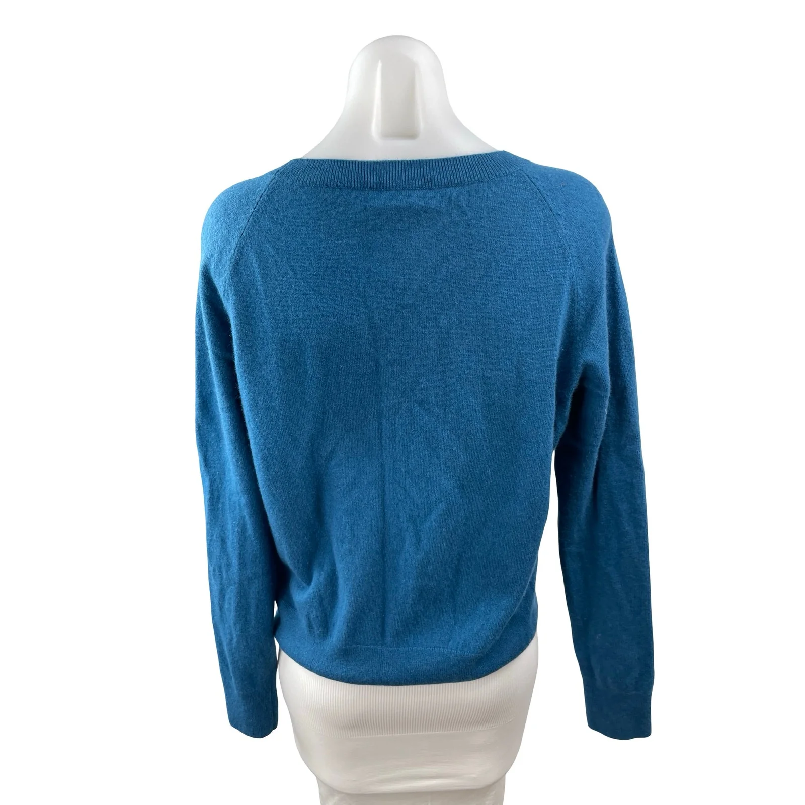 Dries Van Noten Women Blue 100% Cashmere Crewneck Long Sleeve Sweater Top Size S - Image 4