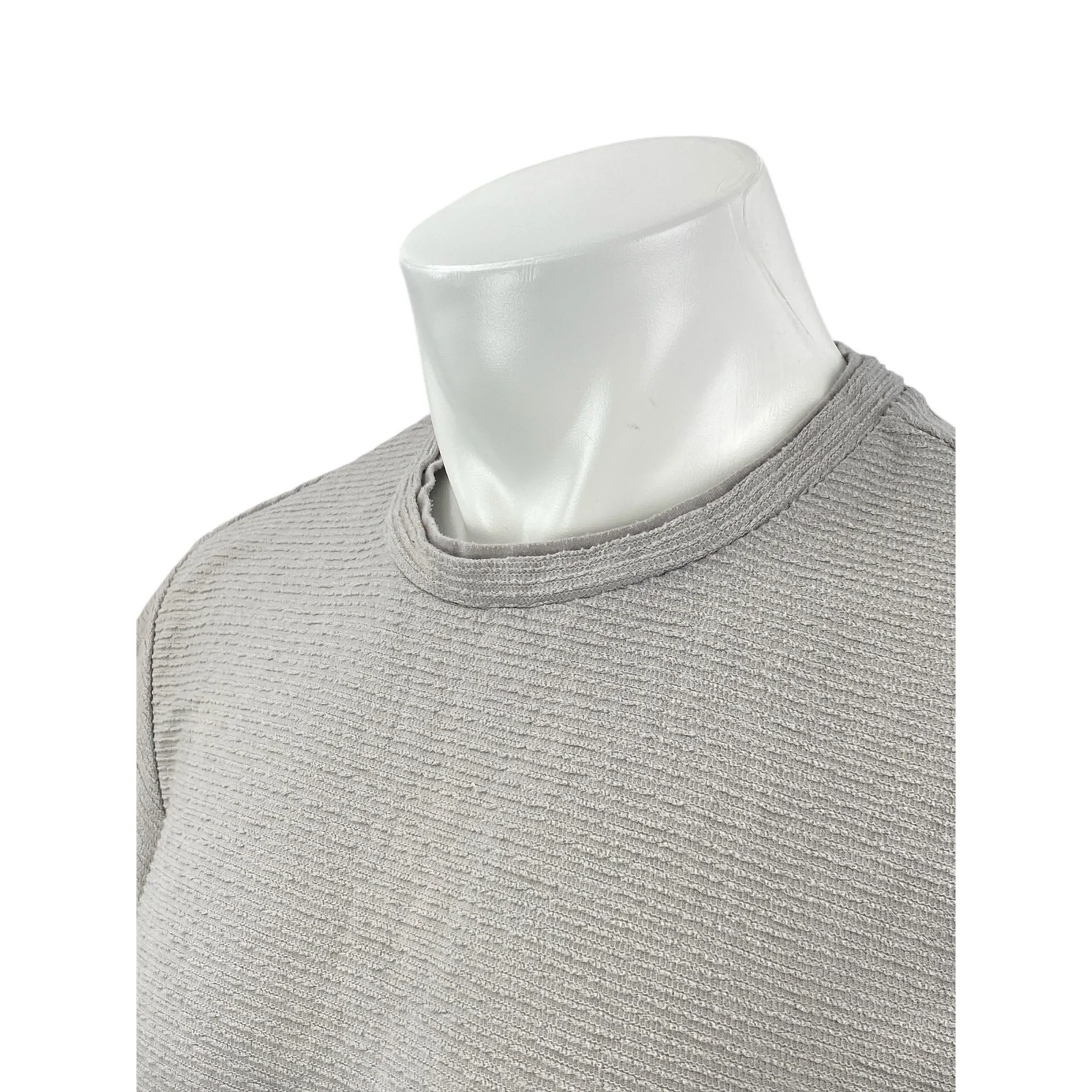 E.T.A Men's Gray Short Sleeve Crew Neck Basic Casual T Shirt Tee Top Size L - Image 2