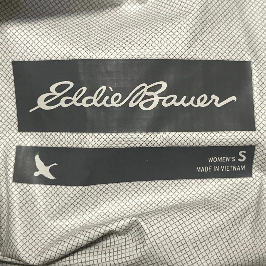 Eddie Bauer Cloud Cap Black Zip Up Long Sleeve Hoodie Hooded Rain Coat Jacket S - Image 4