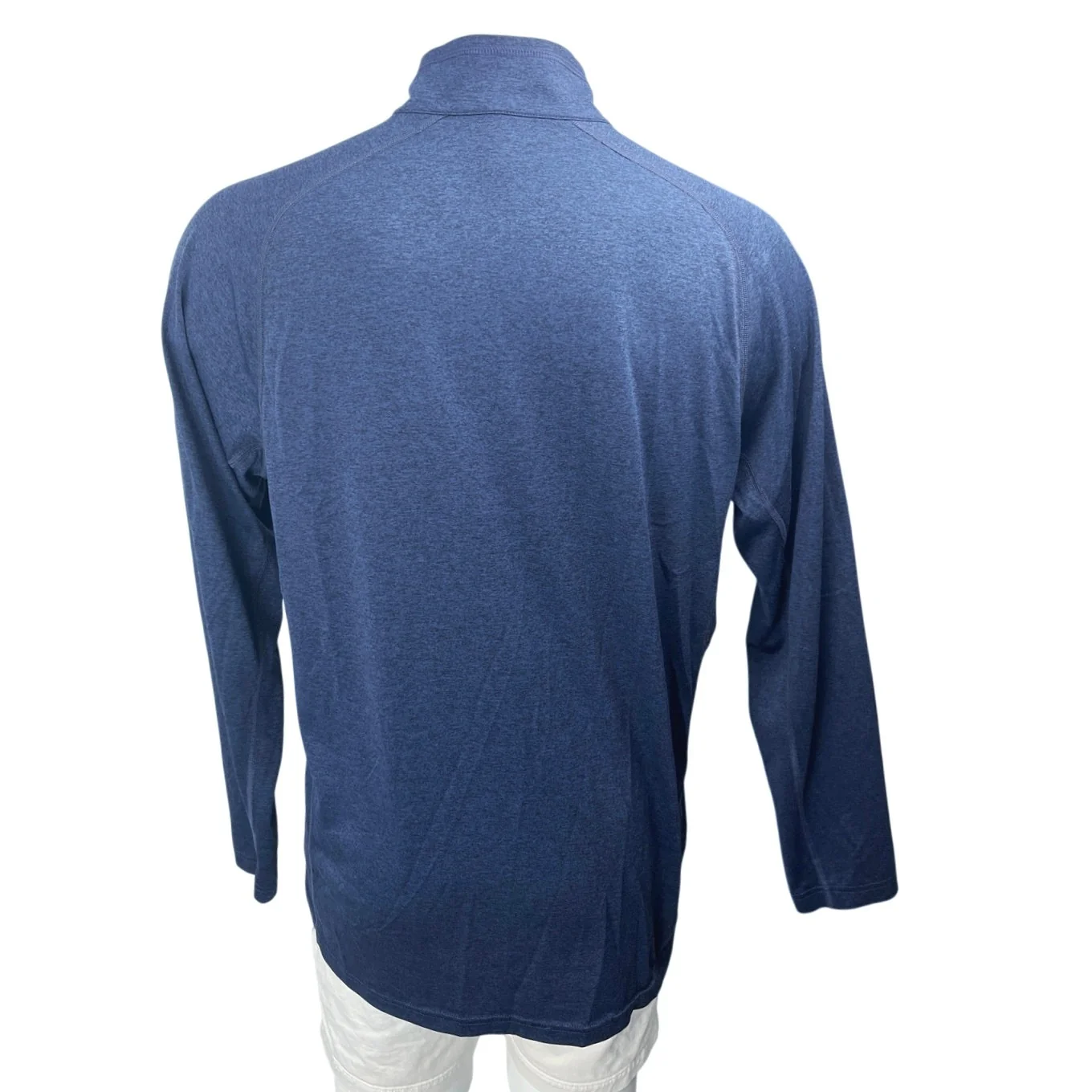 Eddie Bauer Men's Blue 1/4 Zip Long Sleeve High Neck Sweatshirt Sweater Top Sz L - Image 2