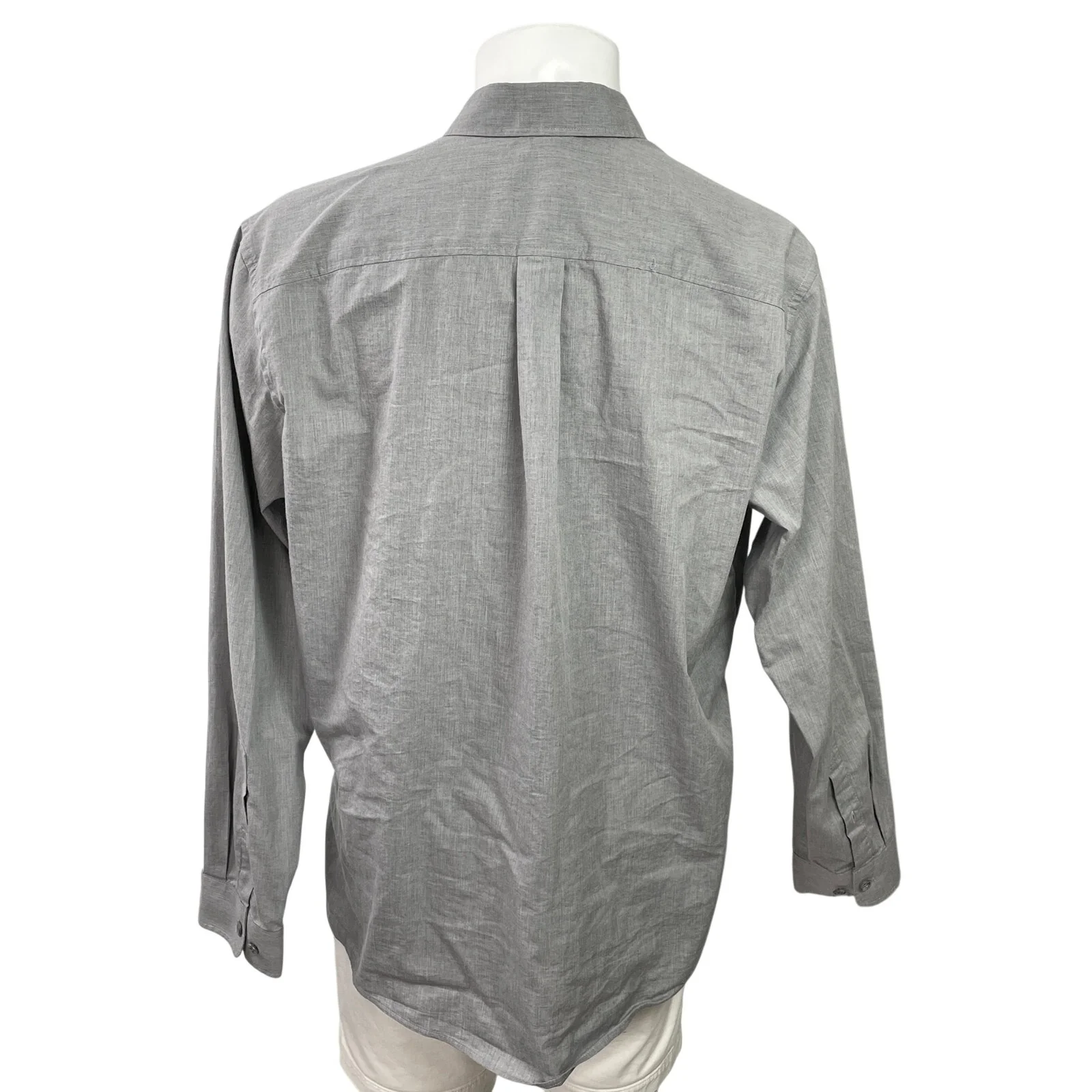 Eddie Bauer Men's Gray Long Sleeve Chest Pocket Button Down Shirt Top Size XL - Image 3