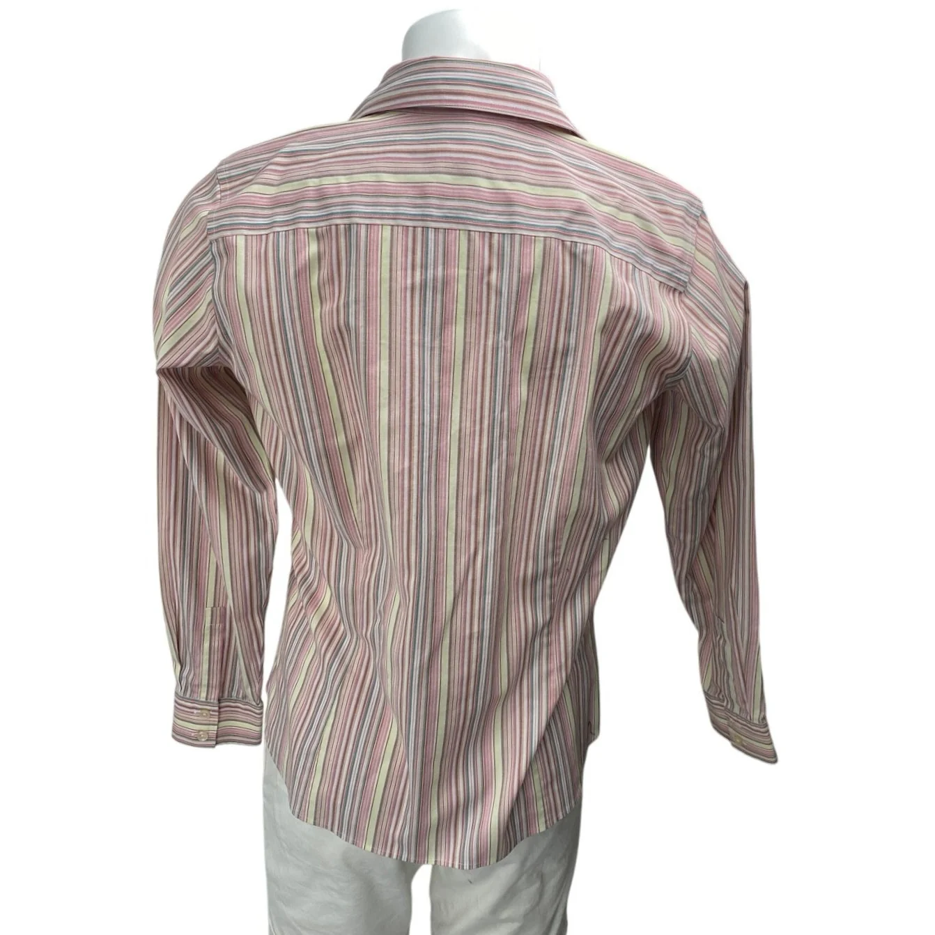 Eddie Bauer Men's Pink Striped Long Sleeve Stretch Button Down Shirt Top Size L - Image 2