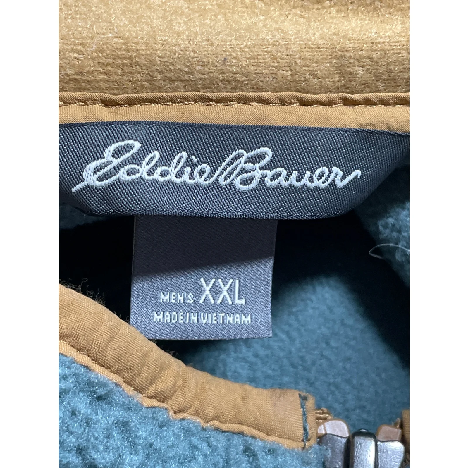Eddie Bauer Quest 300 Sherpa Fleece Green Body Warmer Gilet Vest Sweater Top XXL - Image 5
