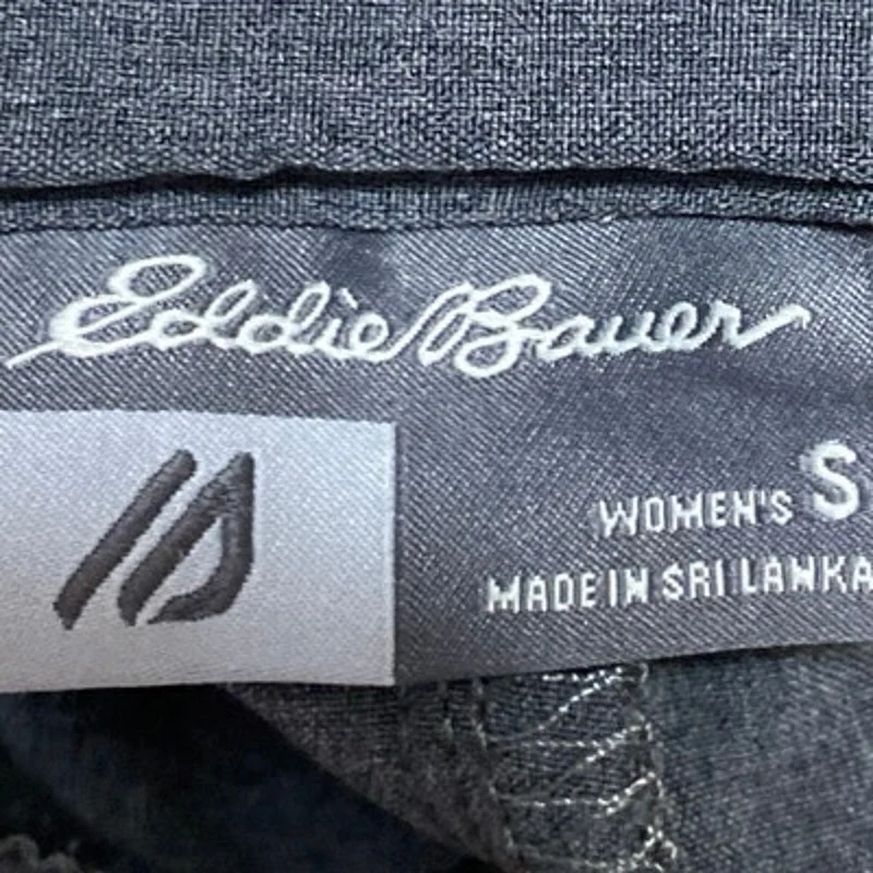 Eddie Bauer Women's Gray Elastic Waist Straight Leg Pockets Trousers Pants Sz S - Image 4