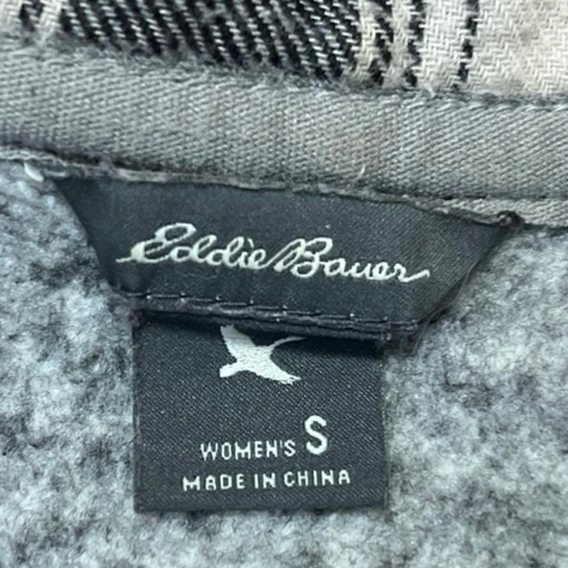 Eddie Bauer Women's Gray Long Sleeve Turtleneck Fleece Full Zip Sweater Top S - Image 3