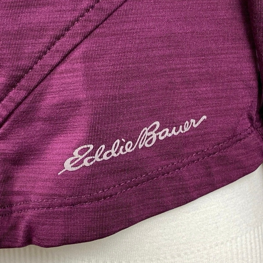 Eddie Bauer Women's Maroon Long Sleeve Half Zip Pullover Sweatshirt Top Size S - Image 2