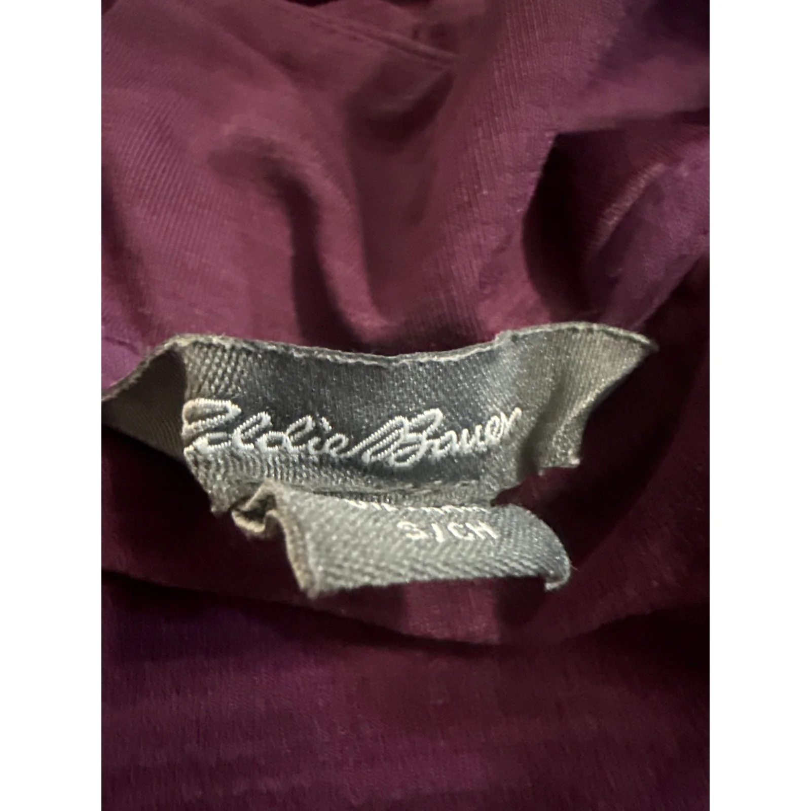 Eddie Bauer Women's Maroon Long Sleeve Half Zip Pullover Sweatshirt Top Size S - Image 5