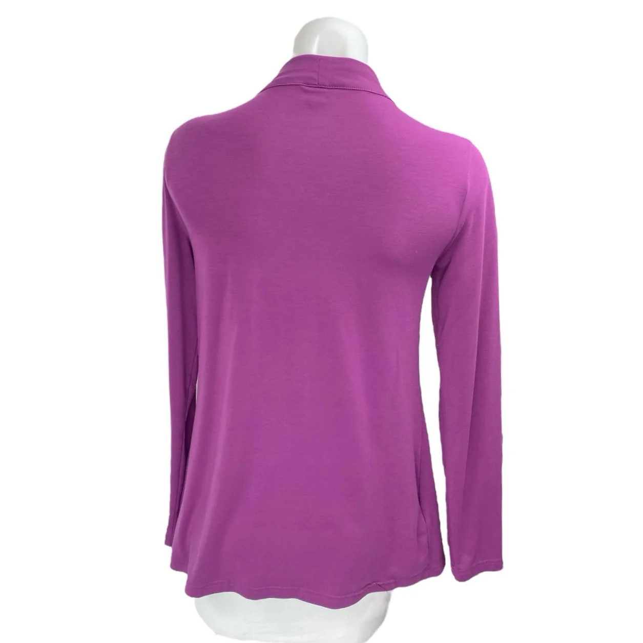 Eddie Bauer Women's Purple Open Front Long Sleeve Cardigan Sweater Top Size XS - Image 2