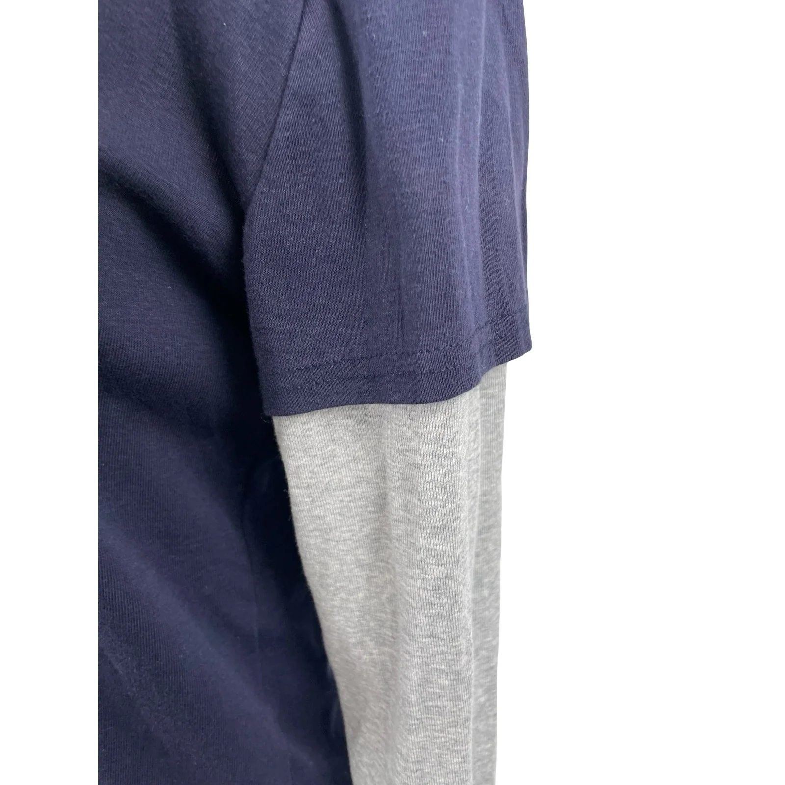 Edikted Women's Navy Blue Long Sleeve Basic Cropped T Shirt Tee Top Size XL - Image 2