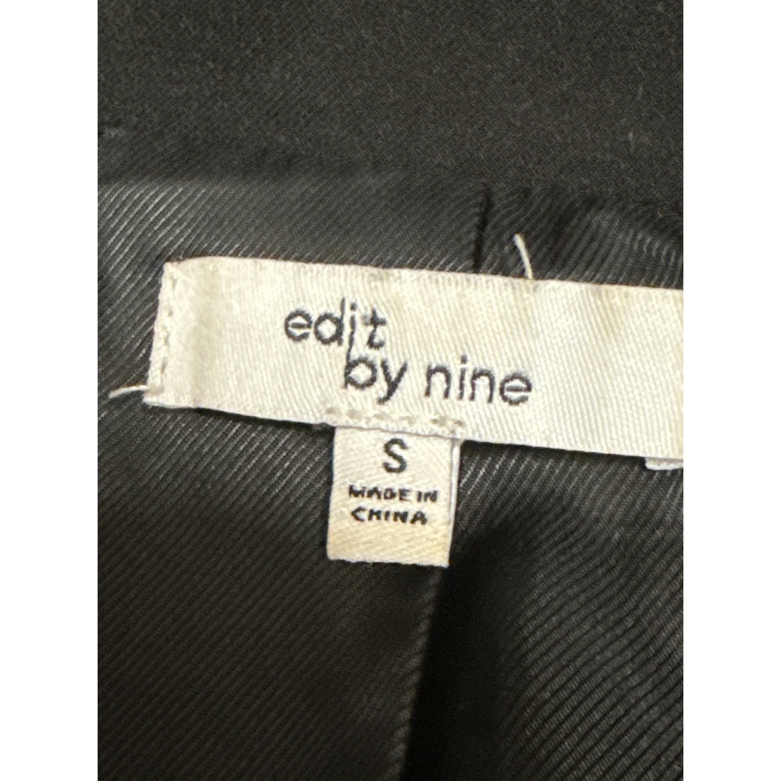 Edit by Nine Women's Black Notch Collar Button Long Sleeve Blazer Coat Jacket S - Image 3