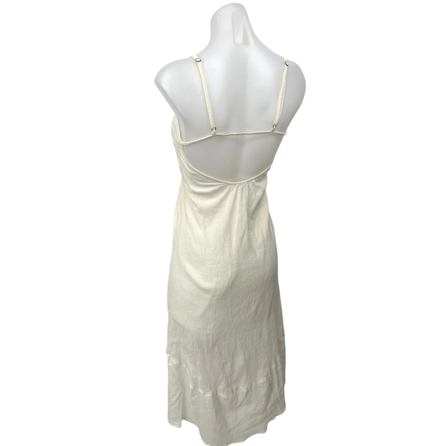 Element Women's Cream Crochet Sleeveless High Low Blouson Midi Dress Size S - Image 2