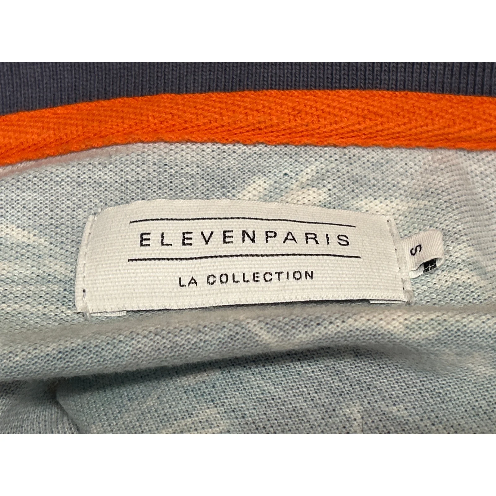 Eleven Paris Men's Blue Tropical Graphic Short Sleeve Polo Shirt Top Size S - Image 3