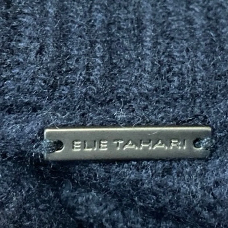 Elie Tahari 100% Cashmere Blue Turtleneck Long Sleeve Knit Sweater Top Size XS - Image 3