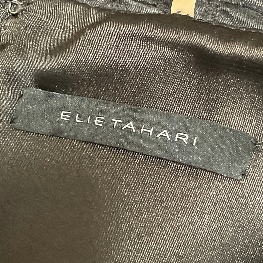 Elie Tahari Black Crocodile High Waisted Back Slit Mini Straight Pencil Skirt XL - Image 4