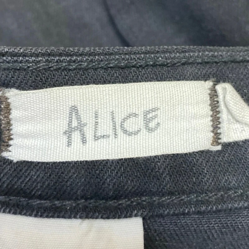 Elizabeth and James Alice Black Skinny Mid Rise Side Zip Denim Jeans Pants Sz 26 - Image 5