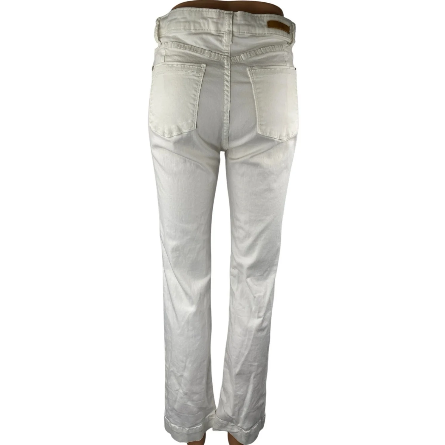 Elle Jeans Curves Women's White High Waisted Bootcut Flared Pants Denim Jeans 40 - Image 3