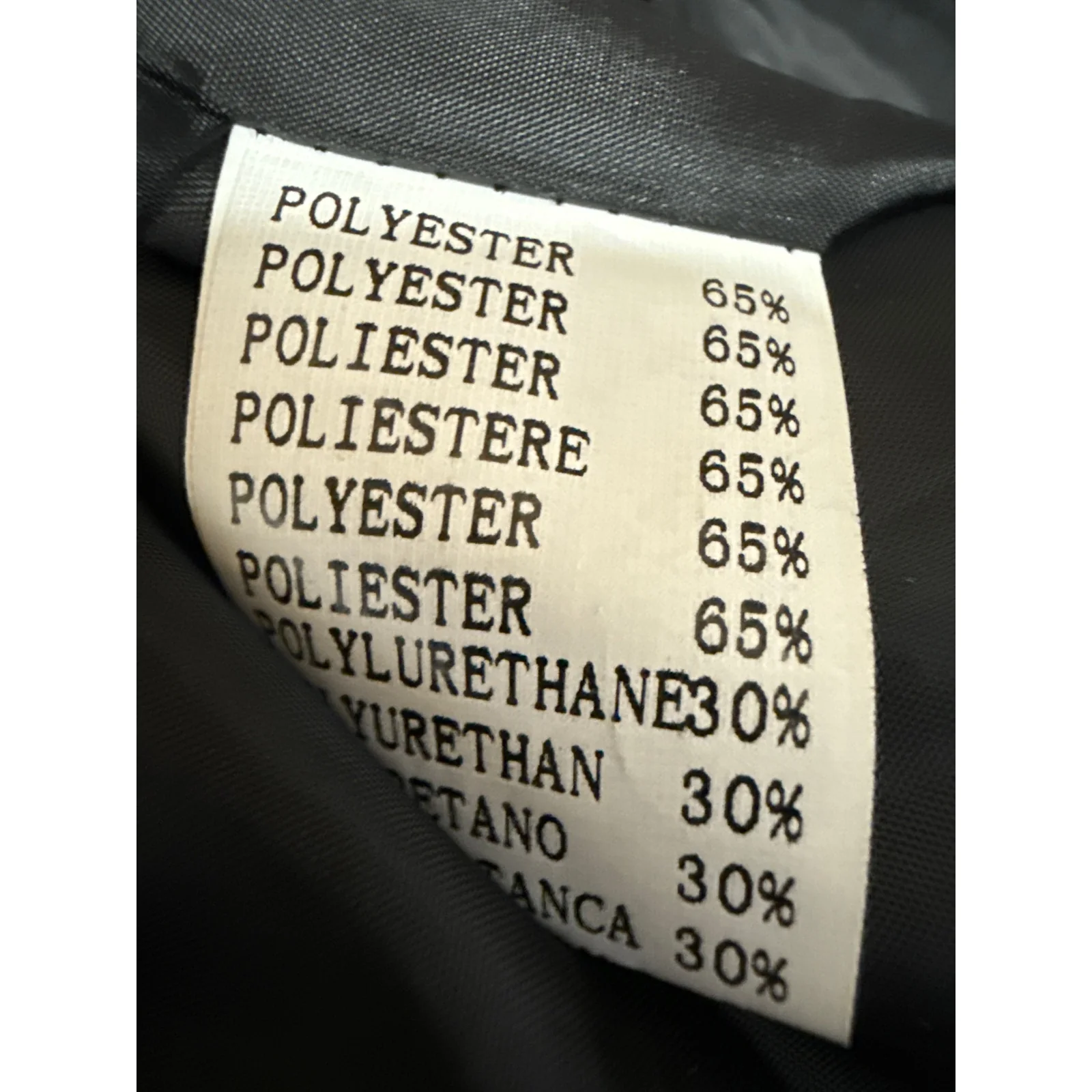 Elli White Black Faux Leather Floral Embroidered Studded Moto Biker Jacket Sz S - Image 8