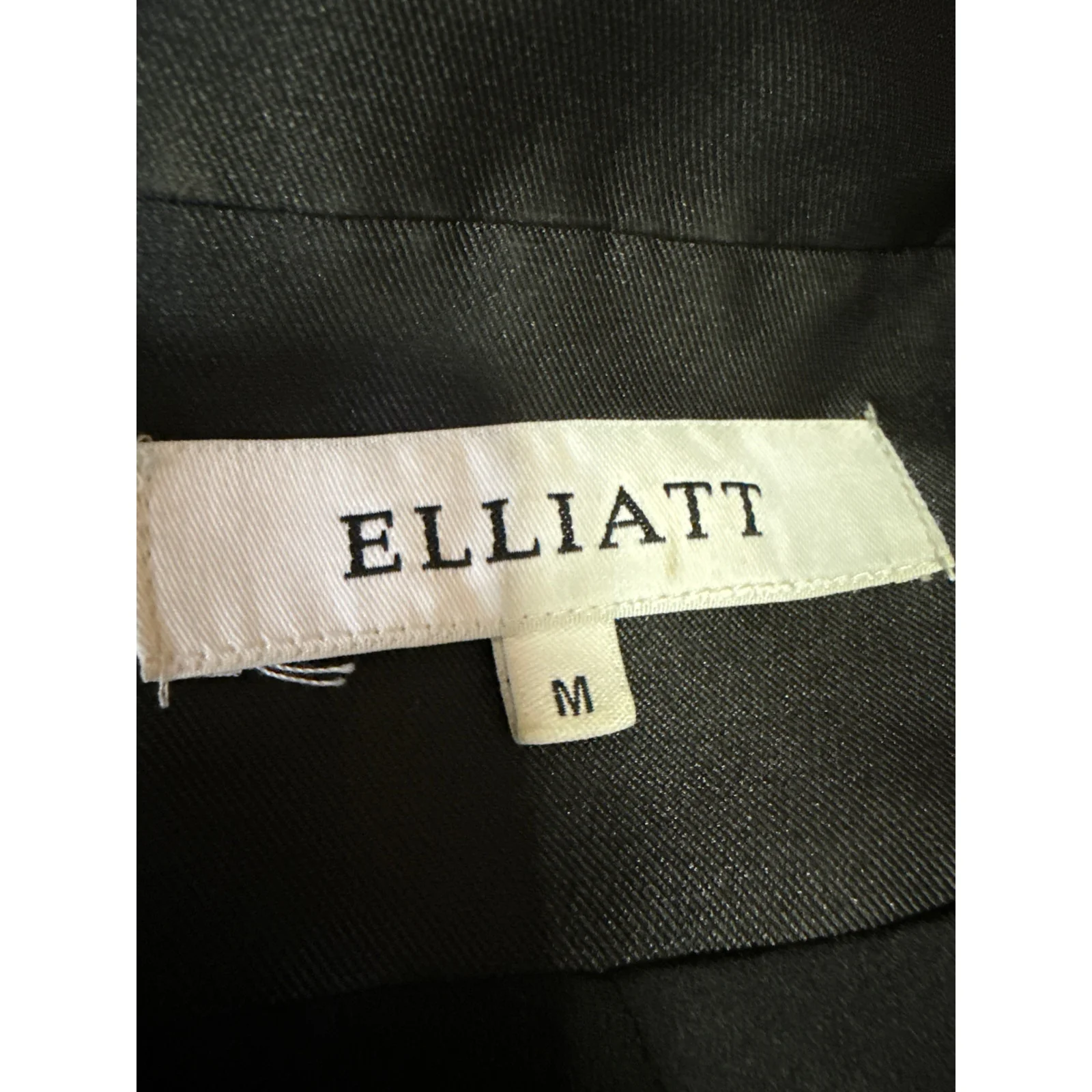 Elliatt Black Silk Satin Sleeveless Double Breasted Blazer Vest Coat Jacket Sz M - Image 4