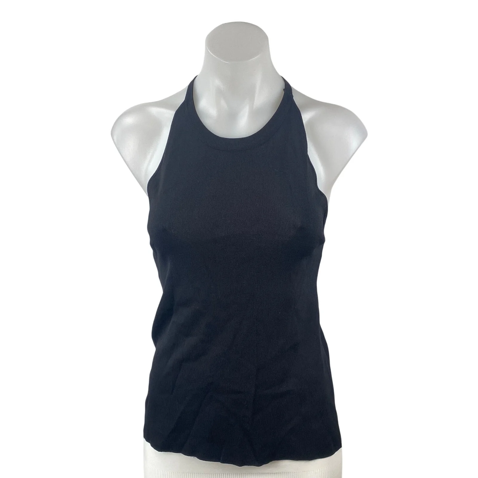 Ellison Women's Black Halter Neck Yoga Gym Athletic Activewear Cami Tank Top S